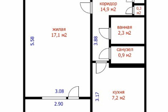 Продается хорошая 1 комнатная квартира по ул. Слободская 73
